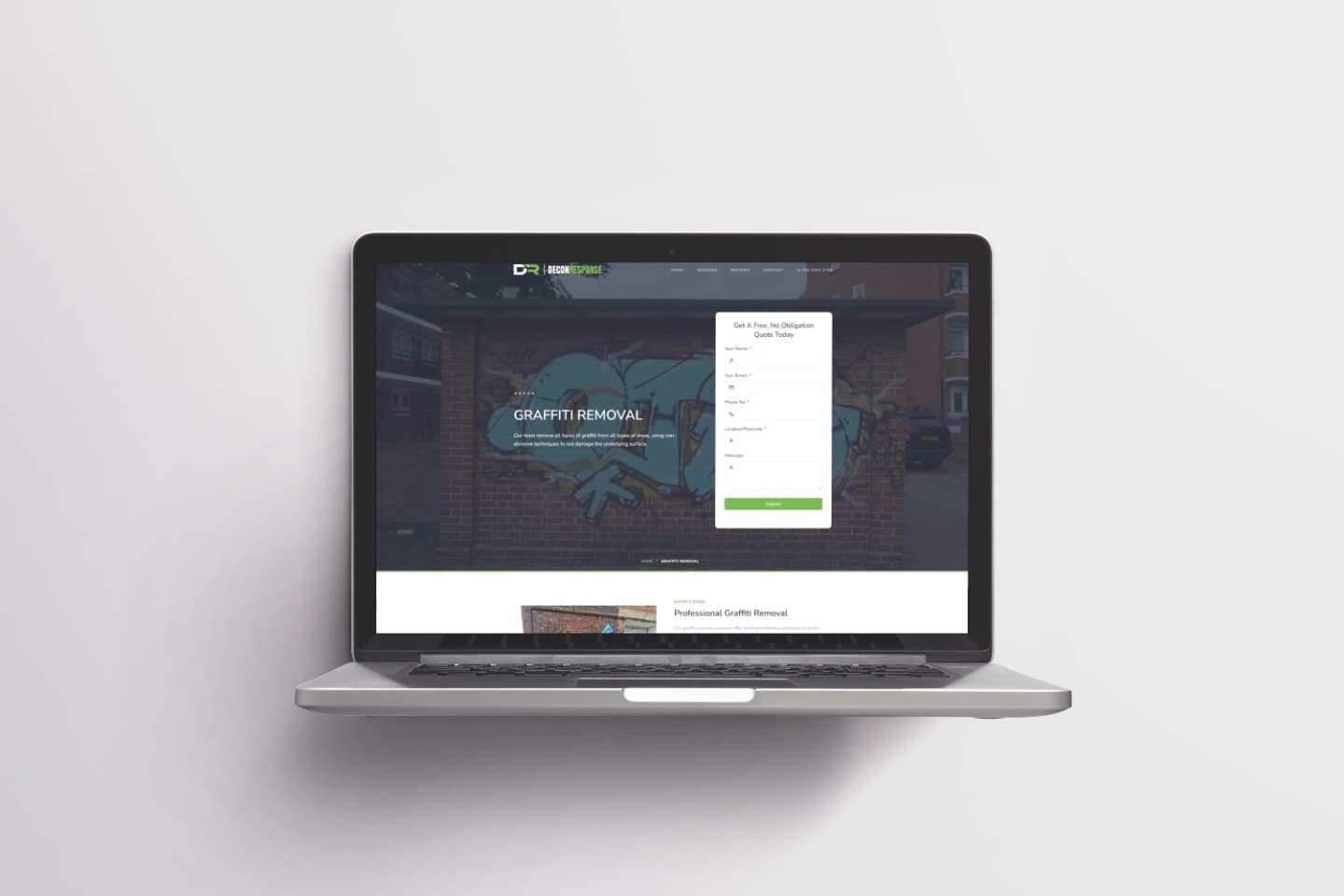 Website design for Graffiti Removal Companies by Rushax