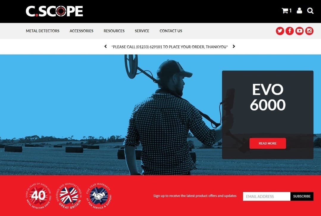 Website design for Metal Detector Companies by Rushax