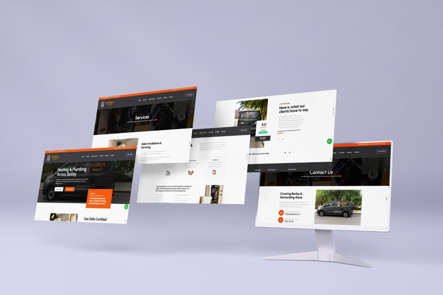A web design for a plumbing and heating/gas company A web design for a plumbing and heating/gas company