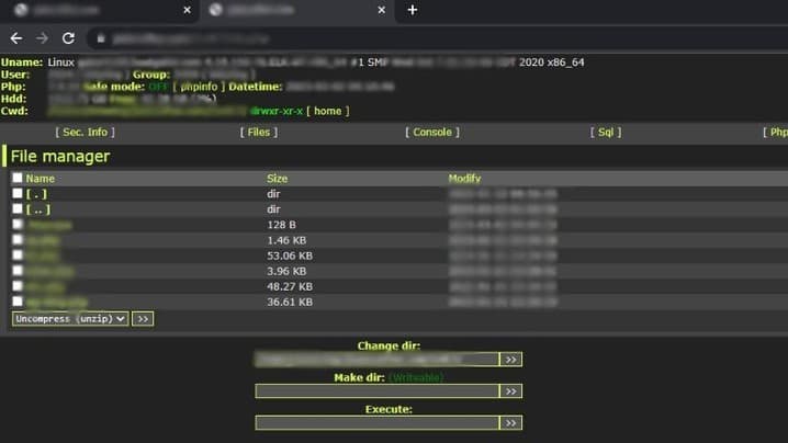 Website hacked, reverse shell investigation