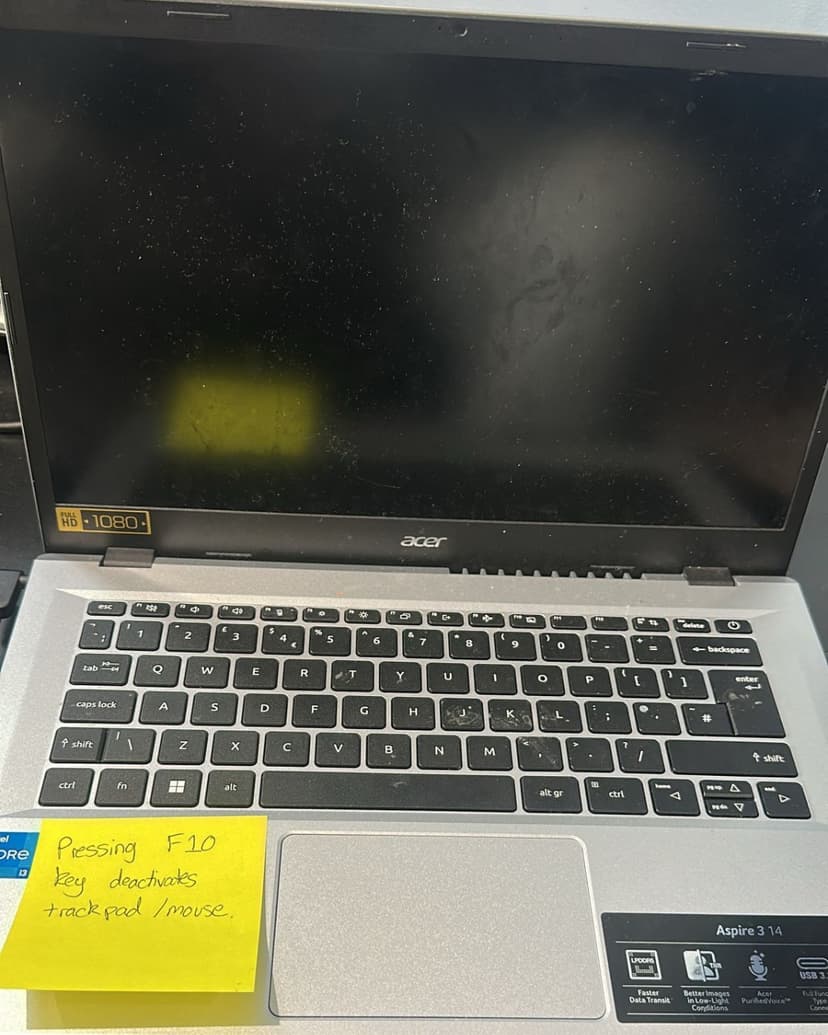 Trackpad disabled issue, IT support