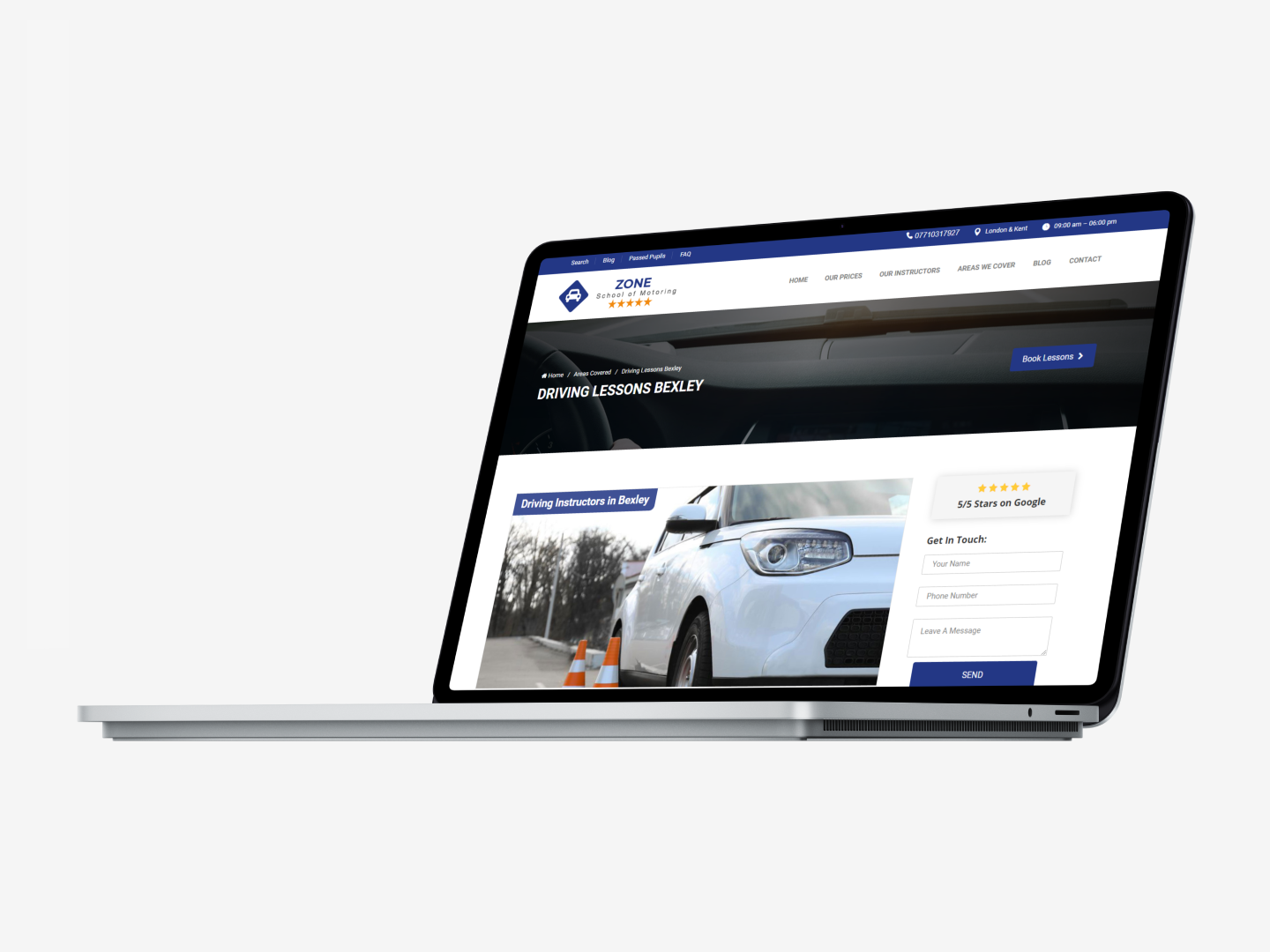 Driving School Website Design
