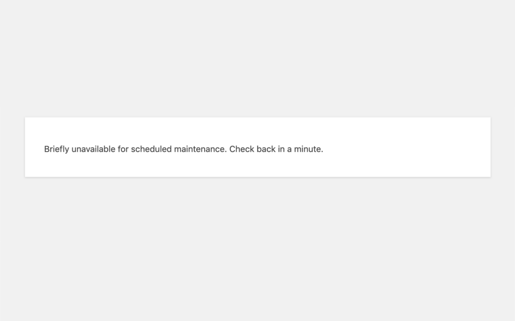 WordPress website stuck in maintenance mode