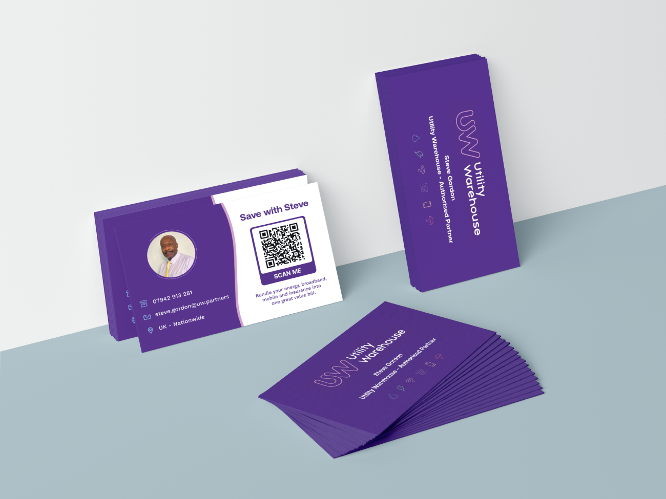 Business Card Designs for Utility Warehrouse Partner