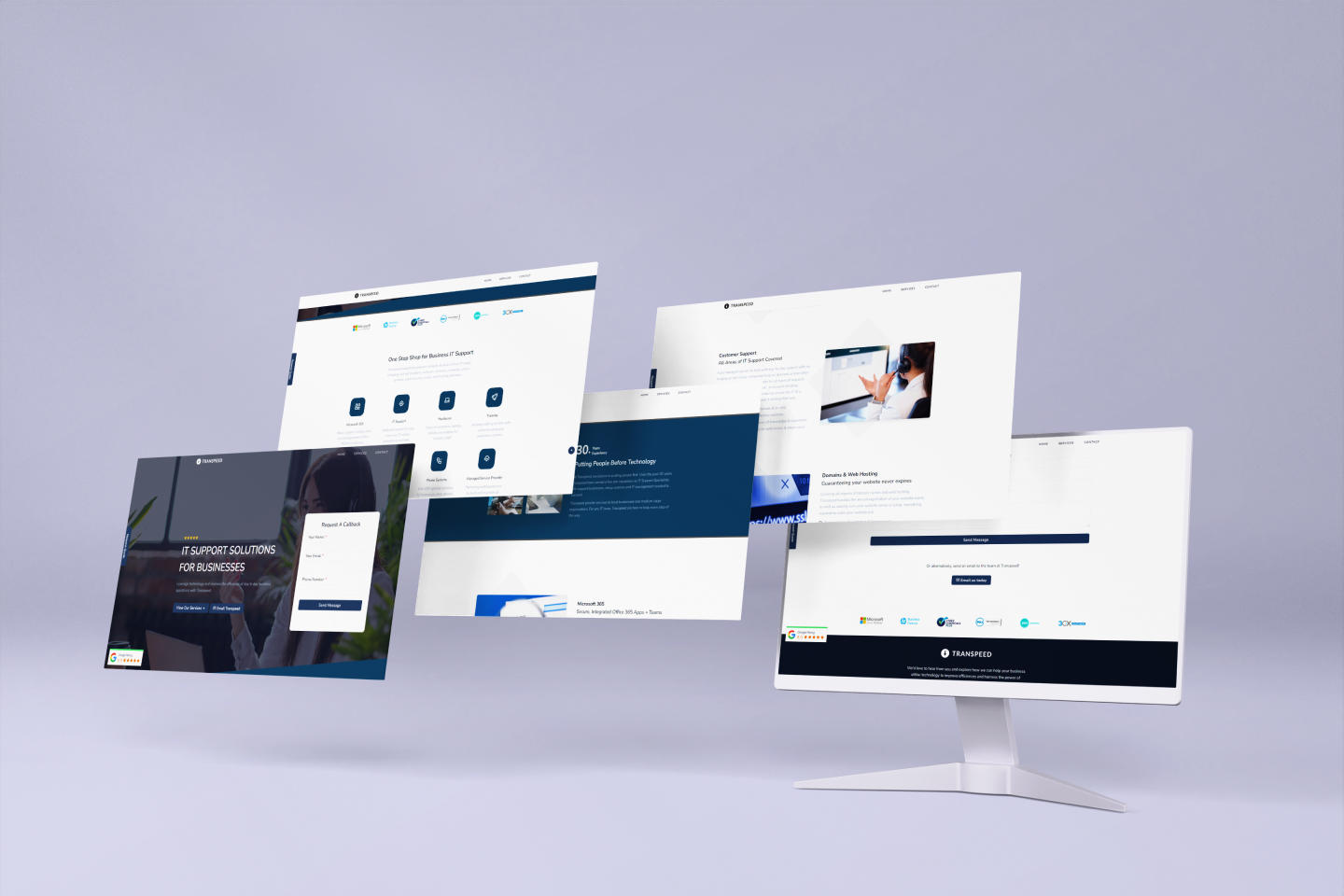 Transpeed IT Support Landing Page
