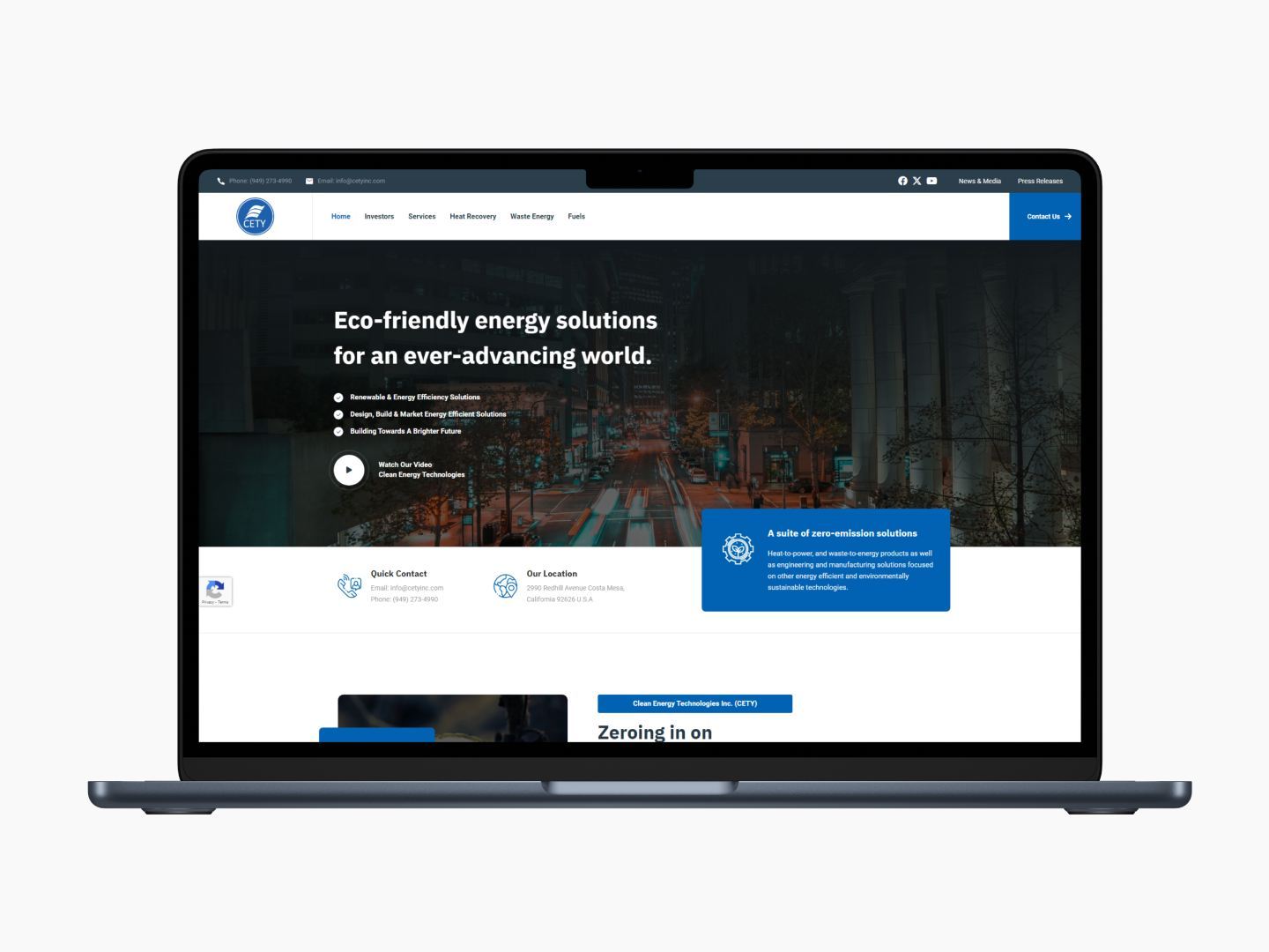 Eco-friendly Services Website Design